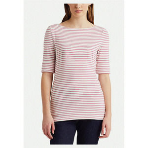 Women's Lauren Ralph Lauren Striped Boatneck Top Large L